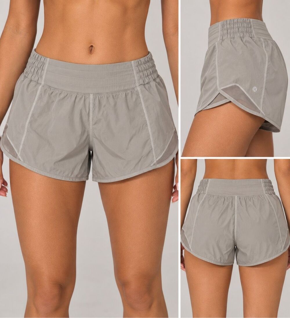 Lululemon Speed Up Shorts Size 0 Gray High Rise Running Athletic